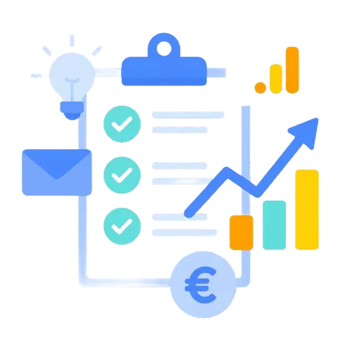 Illustration symbolisant l’audit digital et la croissance mesurable proposée par Oli-via-net.